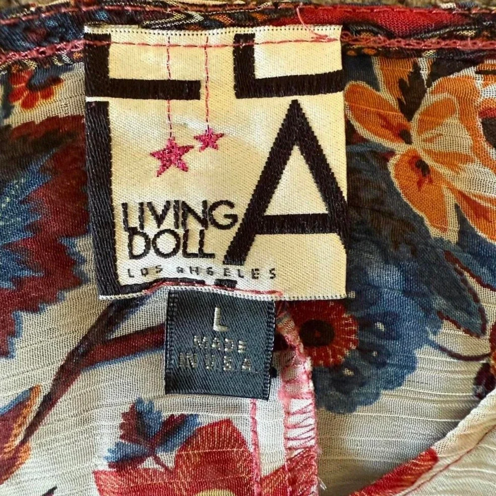 LA‎ Dolls sheer floral cover size L
